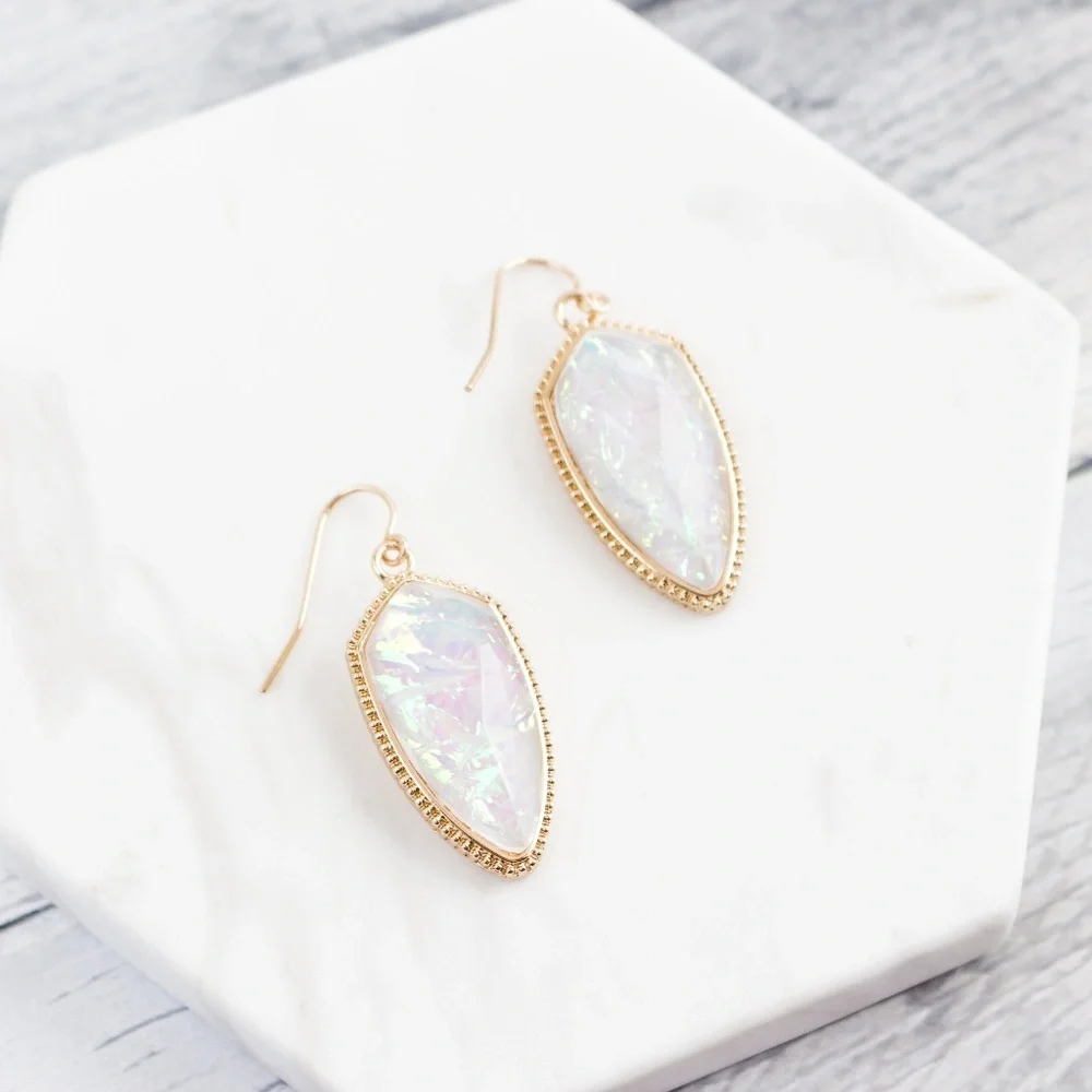 'Exton' Acetate Marquee Earrings